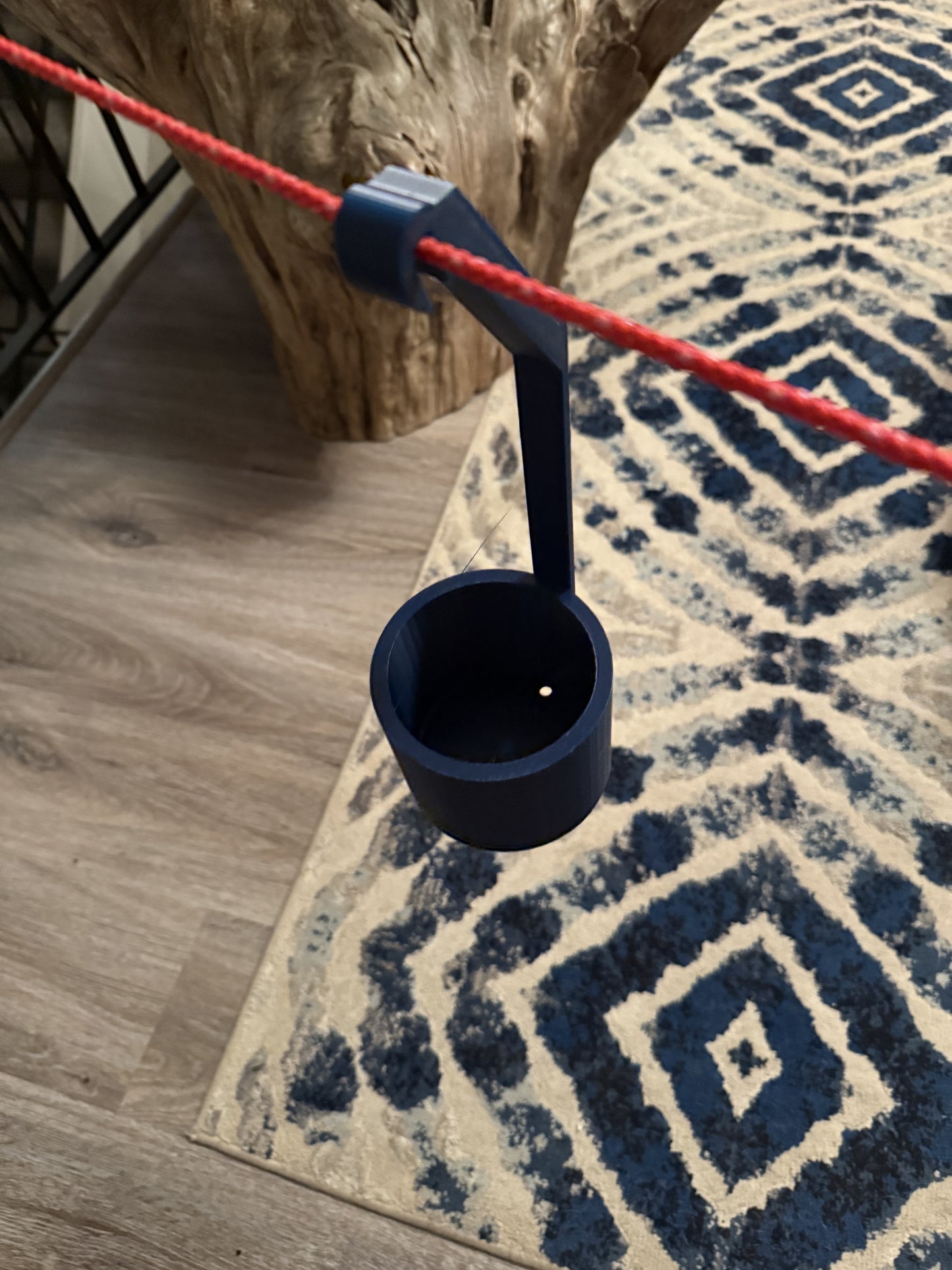 Cup/can holder rope mount